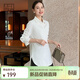 美洋（MEIYANG）白開(kāi)水polo衫防污吸濕速干抗皺百搭實(shí)用疊穿襯衫時(shí)尚寬松襯衣女 白色 S