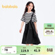巴拉巴拉童裝女童裙子2024夏裝中大童連衣裙時(shí)尚條紋假兩件潮208224111064