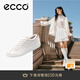 愛(ài)步（ECCO）板鞋女 時(shí)尚潮流百搭簡(jiǎn)約輕盈系帶牛皮休閑鞋 柔酷220263 HL 白色22026301007 37