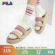 FILA官方女鞋運動(dòng)拖鞋沙灘鞋2024夏季時(shí)尚百搭涼拖鞋 精靈棕/麥麩黃色-BS 37.5
