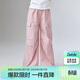 笛莎童裝女童長(cháng)褲2025夏季中大童寬松輕薄工裝褲 粉色 140