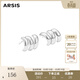 Arsis【明星同款】自由搭配三環(huán)小耳釘耳環(huán)精致百搭耳飾送女友禮物 三環(huán)小耳釘 銀色