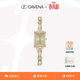 Davena蒂瑋娜新品小竹節女款手表氣質(zhì)輕奢鑲鉆小方表生日禮物送女友 豆蔻綠