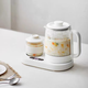 幸甚日本品牌小型mini辦公室家用全自動(dòng)恒溫燒水壺 多功能煮茶器 一人食煮茶壺 玻璃電熱水壺 陶白色-0.8L容量+濾網(wǎng) 恒溫杯墊一體設計