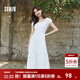 森馬（Semir）連衣裙女白月光氣質(zhì)溫柔夏季2025新款蝴蝶結優(yōu)雅U領(lǐng)長(cháng)裙初戀 本白10102 M 160/84A