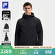 FILA 斐樂(lè )官方男士羽絨服兩件套冬新款健身運動(dòng)基礎保暖外套 深黑-BK L 175/96A/L