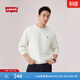 Levi's李維斯男士美式簡(jiǎn)約休閑經(jīng)典LOGO寬松垂感圓領(lǐng)衛衣 米白色 M