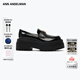 ANN ANDELMAN【權恩妃同款】官方直營(yíng)鞋樂(lè )福鞋女羊皮厚底黑皮鞋 黑色 （建議拍大一碼） 36
