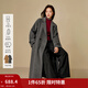 茵曼（INMAN）2025冬季女裝新款羊駝毛桑蠶絲翻領(lǐng)雙面呢大衣輕奢風(fēng)毛呢外套 花灰色 M 163-167cm/111-120斤
