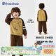 巴帝巴帝春秋款嬰幼兒男童衛衣衛褲時(shí)尚百搭運動(dòng)休閑套裝 卡其色 150