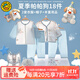G.duck小黃鴨童裝嬰兒衣服夏季新生兒禮盒初生套裝剛出生寶寶滿(mǎn)月見(jiàn)面禮 夏季帕帕狗A藍 66cm 66碼建議3-6個(gè)月10斤-13斤