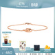丹尼爾惠靈頓（DanielWellington） DW手鏈女簡(jiǎn)約小雙環(huán)手鏈情侶手鏈時(shí)尚飾品 生日禮物送女友 玫瑰金165mm DW00400160