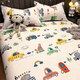 亞朵星球云棲卡通小汽車(chē)純棉床單單件100全棉兒童男孩被單床蓋床笠枕套2三件套 J嘟嘟小車(chē)【新疆全棉 更柔更親膚】 A版單件床單適1.8/ 230cm*245cm