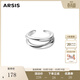 Arsis流光流線(xiàn)雙層交叉戒指法式開(kāi)口戒原創(chuàng  )時(shí)尚戒指送女友禮物 流線(xiàn)雙層戒指