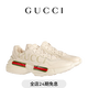 GUCCI古馳Rhyton系列男士Gucci標識牛皮革運動(dòng)鞋 象牙色 41