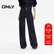 ONLY2025冬季新款撞色明線(xiàn)松弛寬松直筒褲長(cháng)褲牛仔褲女|125432085 J371000洗水藍牛仔 M M標準褲長(cháng)