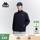 卡帕（Kappa）背靠背運動(dòng)外套男2025秋季新款休閑針織立領(lǐng)開(kāi)衫上衣女K0F72WK20 暗夜藍黑-906 L
