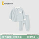 童泰嬰兒內衣套裝純棉春秋季男女寶寶衣服褲子兒童家居上衣長(cháng)褲 藍色 110 cm