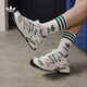 adidas「光波鞋」TEMPER RUN 2經(jīng)典復古網(wǎng)面老爹鞋阿迪達斯三葉草   白色/灰色/森林綠   42