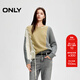 ONLY冬季慵懶設計感撞色圓領(lǐng)綁帶針織衫女|124413007 C07 乃坂綠色 S 160/80A