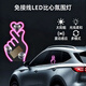 燁影汽車(chē)愛(ài)心燈LED警示免接線(xiàn)太陽(yáng)能裝飾燈三角窗后窗比心車(chē)載氛圍燈 比心【太陽(yáng)能氛圍燈】粉色（1個(gè)裝）