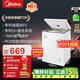美的（Midea）(Midea)100升家用迷你小型冰柜專(zhuān)利減霜80%冷藏冷凍兩用冷柜KMF升級款 100L 極地白 100L