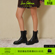SAM EDELMAN山姆愛(ài)德曼秋劉亦菲同款牛皮高跟圓頭切爾西靴短靴女靴AGATA 黑色 建議拍大一碼 37.5 /美碼7M