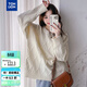 唐獅（TonLion）2025秋冬復古風(fēng)麻花女圓領(lǐng)套頭毛衣
