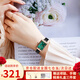 Colevkie小綠表品牌女士手表女生2026新款式十大名輕奢小眾學(xué)生日禮物女表 綠表黑色皮帶【禮盒套裝】