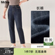 MsShe【小腳牛仔褲】大碼女裝2026春季胖mm巨顯瘦外穿緊身褲九分 長(cháng)褲-牛仔懷舊深藍色現貨 3XL