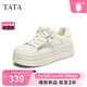 他她（TATA）厚底休閑板鞋女網(wǎng)面2025夏CT903BM5 米白 35