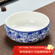 瓷牌茗粗陶特大號茶洗陶瓷青花瓷水洗碗杯筆洗玻璃茶杯碗水盂功夫茶具茶道配件栽種水植花盆果盆 陶瓷花香牡丹茶洗-小號（7英寸）