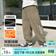 左西男童運動(dòng)褲燈芯絨加絨褲子2025新款兒童保暖冬裝長(cháng)褲 卡其色 120