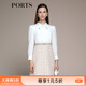 PORTS寶姿秋冬新品女裝長(cháng)袖中長(cháng)連衣裙LM9D073NWT008 奶白色 M (6)