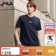 斐樂(lè )（FILA）官方男裝短袖t恤夏季運動(dòng)T恤男短袖純棉涼感休閑上衣男 （功能升級版）傳奇藍-F51M629103FNV XL 180/100A/XL