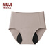 MUJI女式 整體無(wú)縫頭 生理短褲 女士?jì)妊澟?FCF51A4S 深咖啡色 L(165/90)