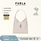 芙拉（FURLA）【禮物】MIANOVA牛皮中號女士時(shí)尚通勤單肩包HOBO包流浪包 淺米色 M