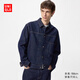 優(yōu)衣庫男裝女裝牛仔茄克/水洗產(chǎn)品外套夾克26春夏新款484402 68 深藍色 L