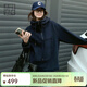 美洋（MEIYANG）【硬核防風(fēng)系列】大明星防風(fēng)衛衣 絨感保暖連帽半拉鏈 藏藍色 M