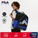 斐樂(lè )FILA配件兒童書(shū)包新款男女中大童時(shí)尚減負學(xué)院雙肩包 深黑-BK L