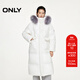 ONLY2025冬季新款90白鴨絨連帽毛領(lǐng)保暖長(cháng)款羽絨服女|125412023 S12亮奶油白色 S