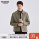 千紙鶴男士翻領(lǐng)行政夾克春季新款原創(chuàng  )設計美式休閑外套男春秋31139 01C卡其 L