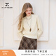 香影米色半高領(lǐng)針織衫女2025冬季新款軟糯正肩內搭打底衫套頭毛衣 鷺白 M 160/84A/95-110斤