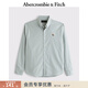 Abercrombie & Fitch【牛津襯衫】經(jīng)典小麋鹿圖案男裝25春夏美式長(cháng)袖襯衫125-5083 灰綠色 2XL (185/124A)尺碼偏大