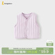 童泰（TONGTAI）嬰兒馬甲秋冬季純棉夾棉男女寶寶衣服背心坎肩馬夾上衣紫色66cm
