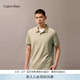 Calvin KleinJeans25夏季男士商務(wù)休閑通勤ck絲光棉撞色翻領(lǐng)短袖T恤POLO衫