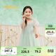 巴拉巴拉女童裙子兒童連衣裙2025夏裝中幼童泡泡袖國風(fēng)網(wǎng)紗裙208225111027