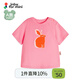 jnby by JNBY江南布衣嬰童萌趣動(dòng)物短袖T恤全棉舒適夏男女童嬰兒YP5111770 620/櫻花粉 100 cm
