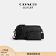 蔻馳（COACH）奧萊男士男包經(jīng)典標志AXEL斜挎包單肩包通勤百搭 QB/炭黑色/黑色