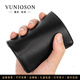 曼尼瓊詩(shī)（VUNIQSON）品牌迷你錢(qián)包男真皮短款超軟小錢(qián)包羊皮超薄豎款軟皮夾 黑色